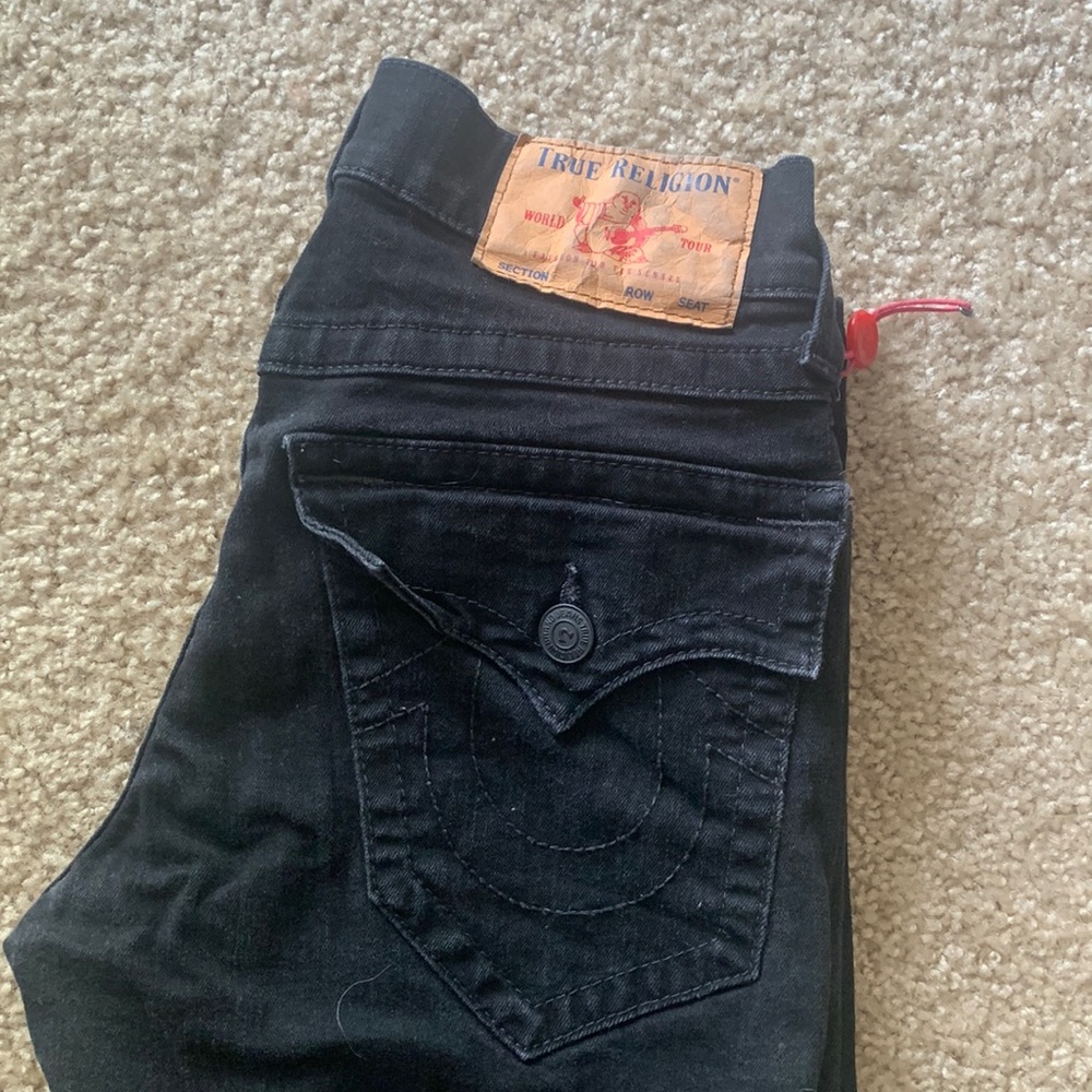Mens, black skinny true religion jeans